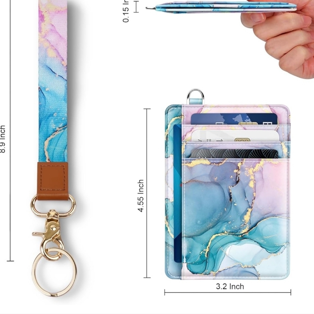 Colorful ID Card Holder with Wrist Strap